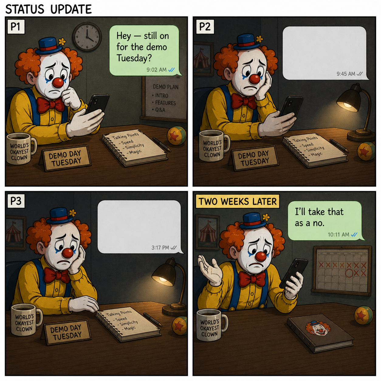 Status Update comic strip